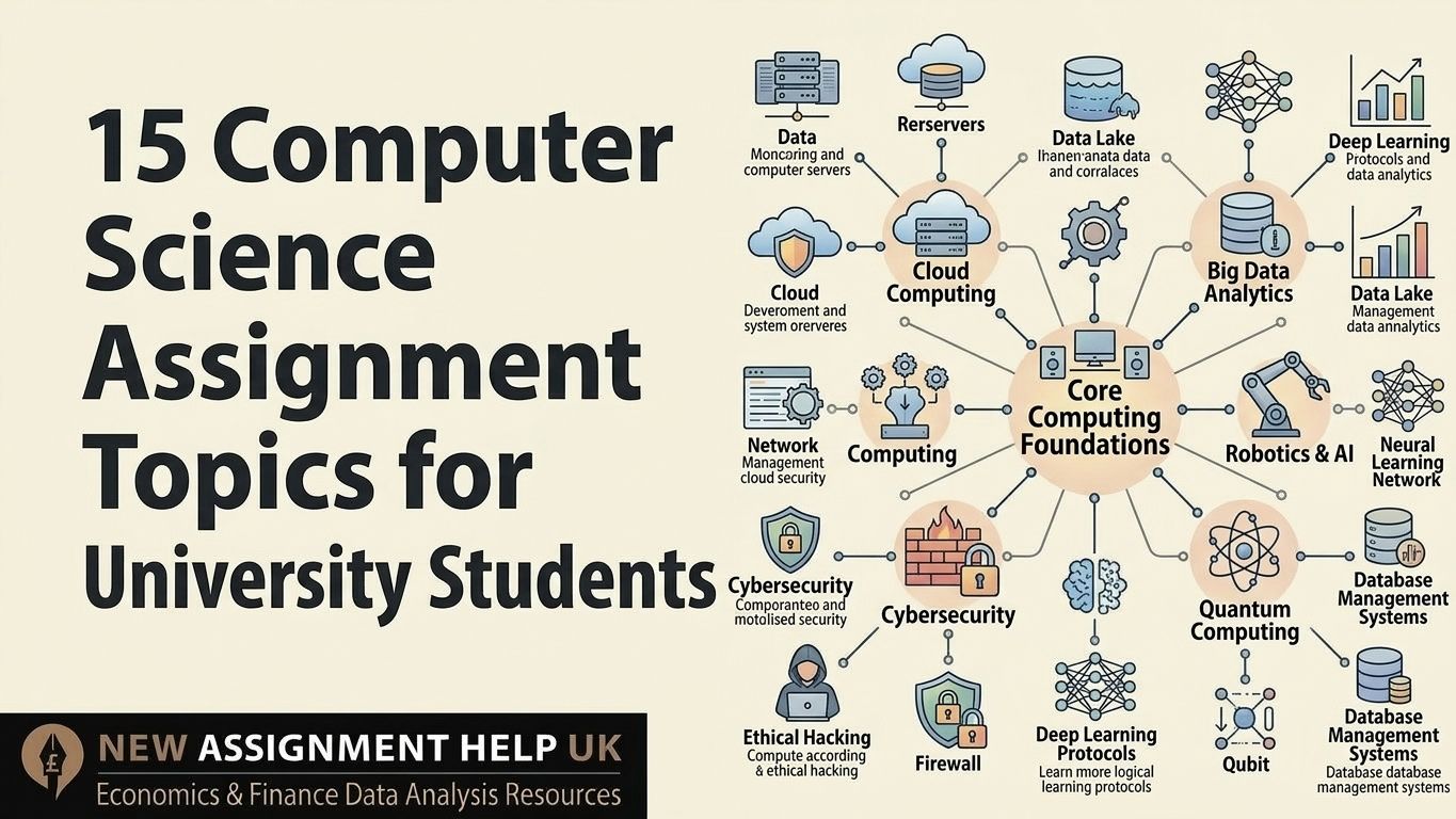 List of 15 easy computer science assignment topics for students.